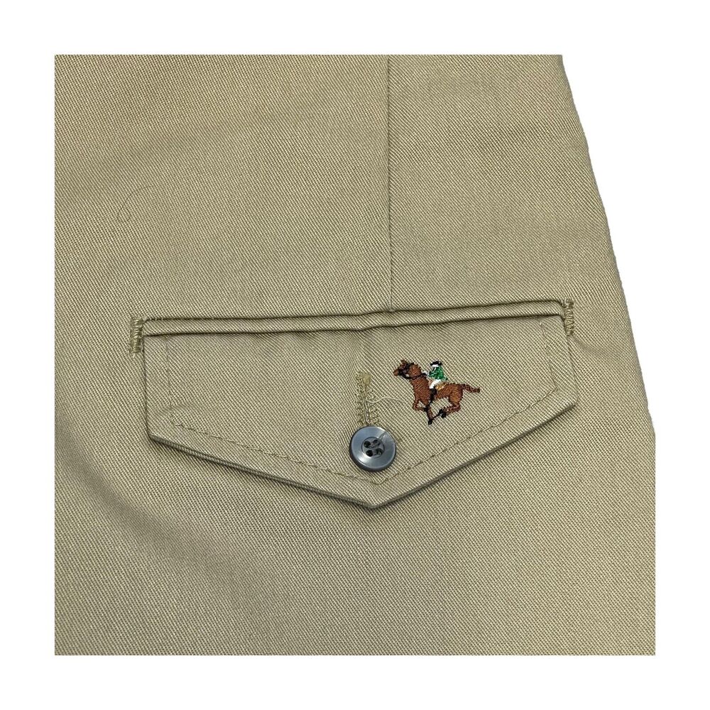 Hunters Run Chino Shorts Women's 6 Khaki Polyester Pleated High-Rise Classic - Picture 7 of 7